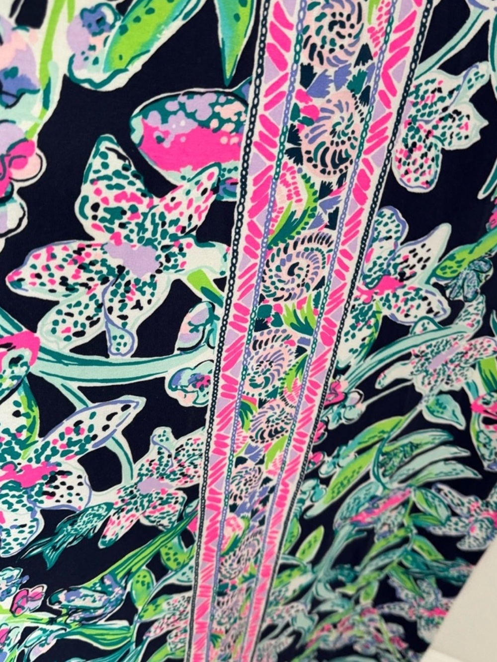 NWOT NEW Lilly Pulitzer UPF 50+ FAYE MAXI DRESS Bright Navy Sway This Way Size L - Picture 6 of 9